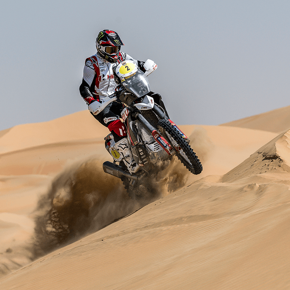 Franco Caimi had a good rhythm from the start and was managing to stay within the top three throughout the stage.
