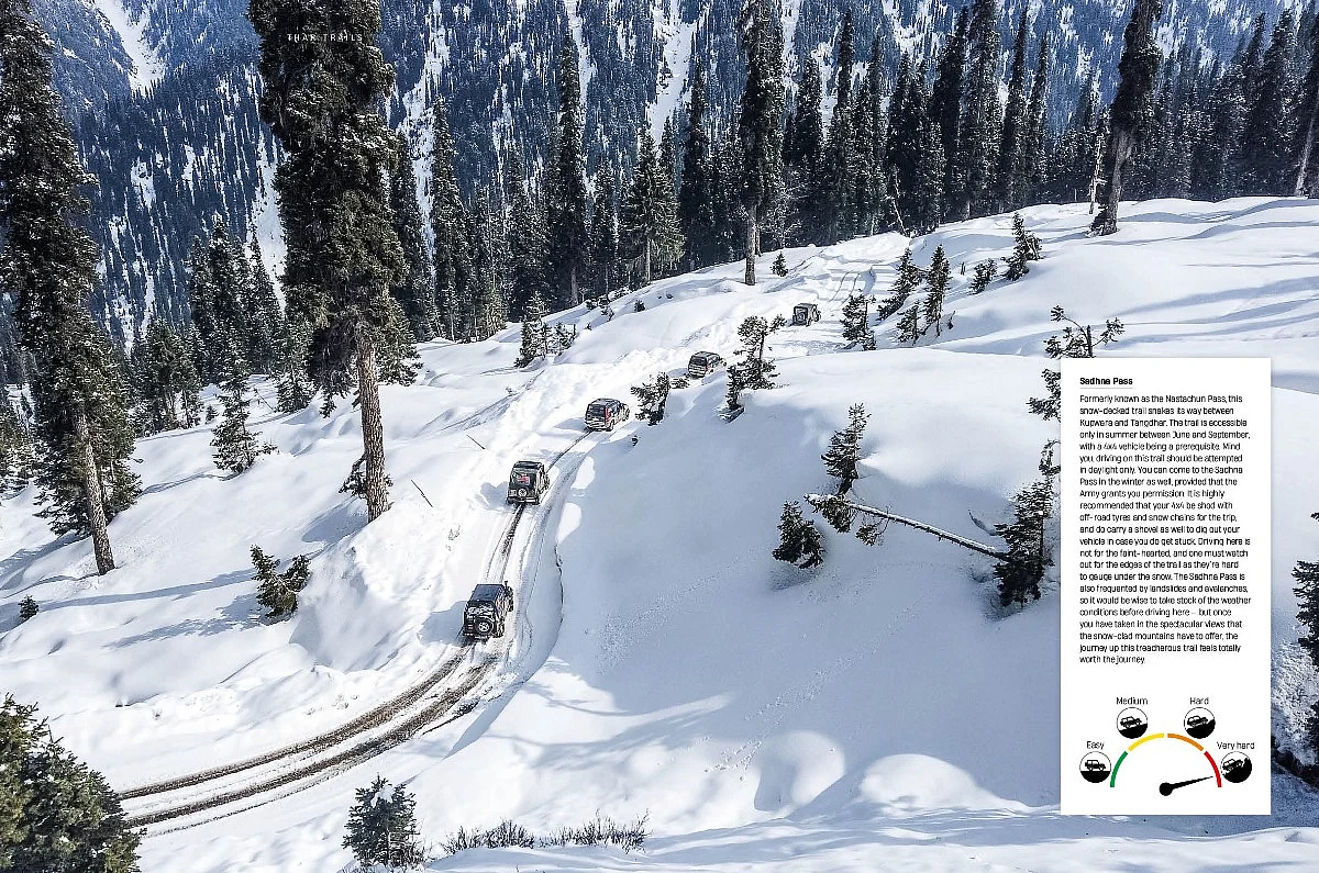 A 4x4 vehicle is a prerequisite if you are to approach the snow-decked Sadhna Pass