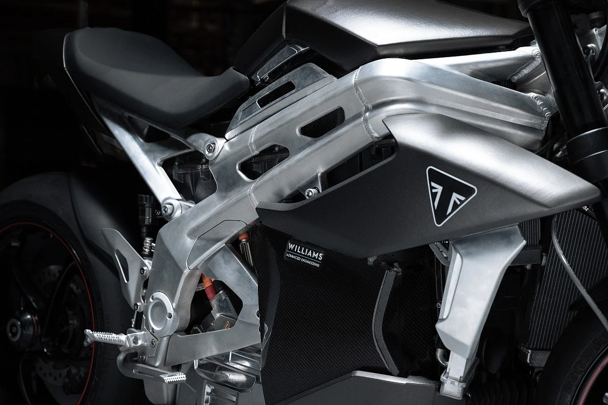 Williams Advanced Engineering developed the final version of the battery pack on the Triumph TE-1 prototype