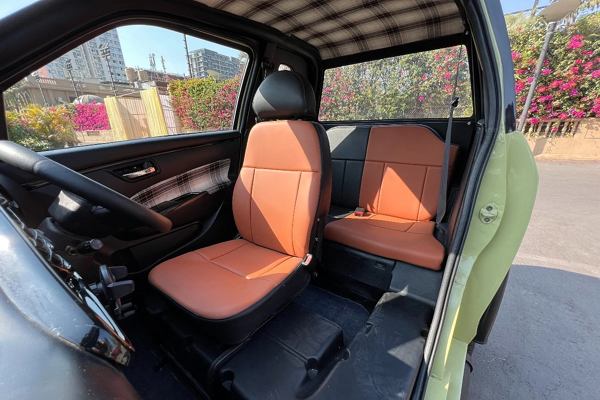 original plan was for tandem seating but offset one now gives lots of space for two