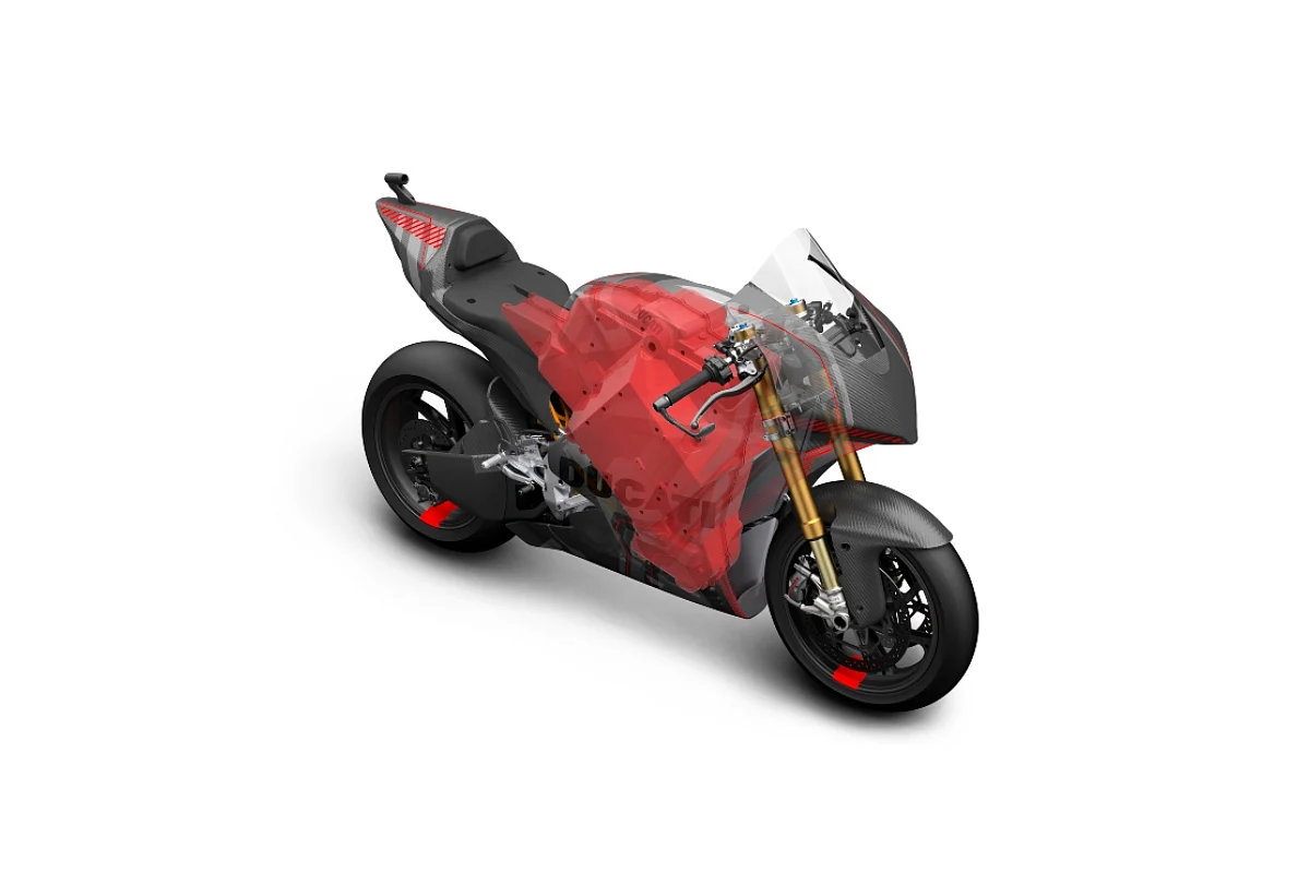 The carbonfibre bodywork hides a lot of components