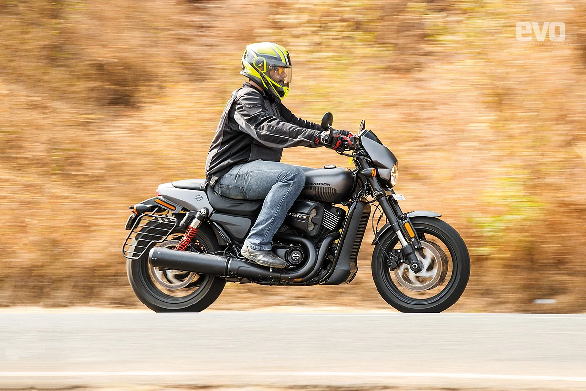The wide drag bars are at a bit of stretch