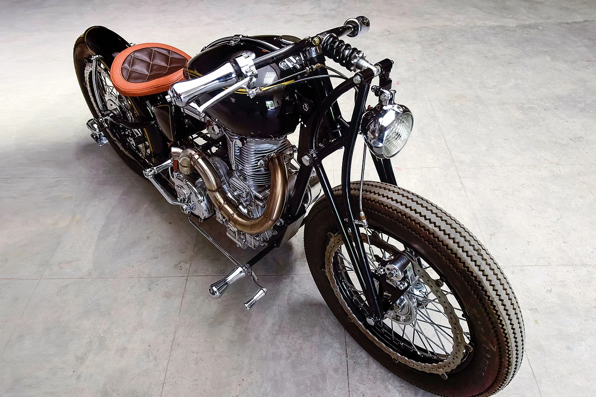 The look of the bike may be stark but there’s something ethereal…