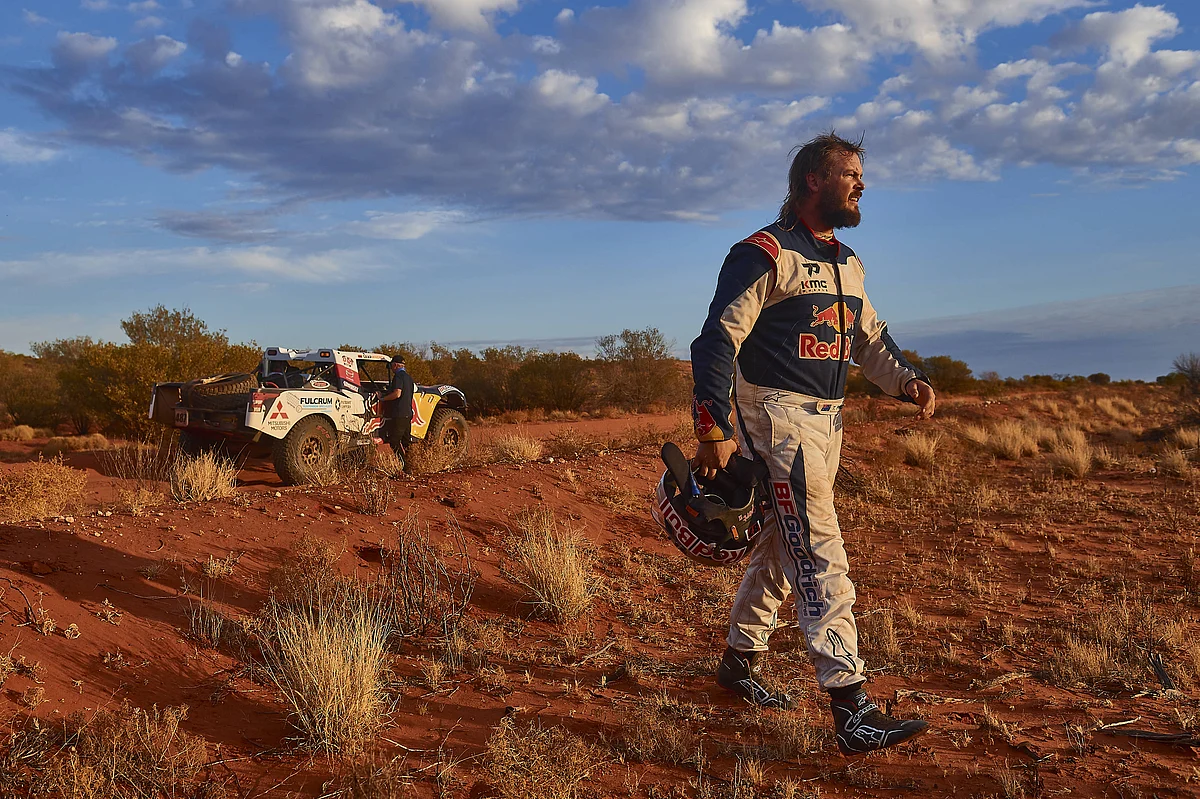 Toby Price heads out on two... legs?