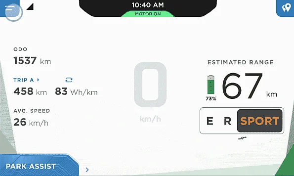 Configuring dark mode on Ather 450