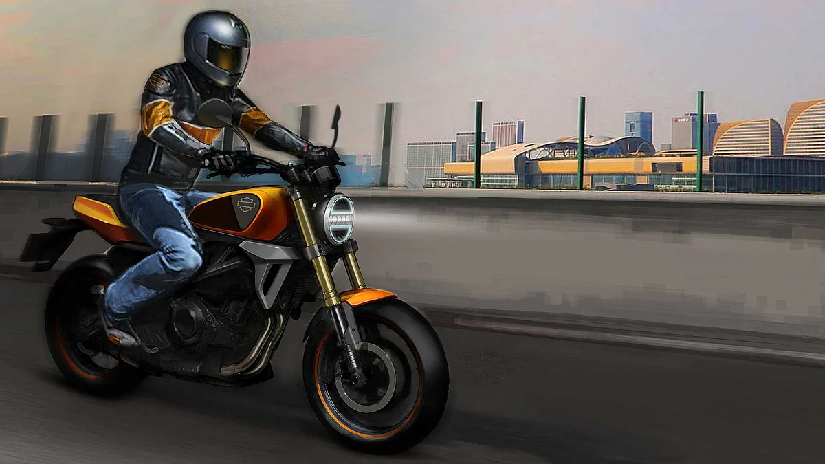 The 338R closely resembles the initial sketch released by Harley-Davidson