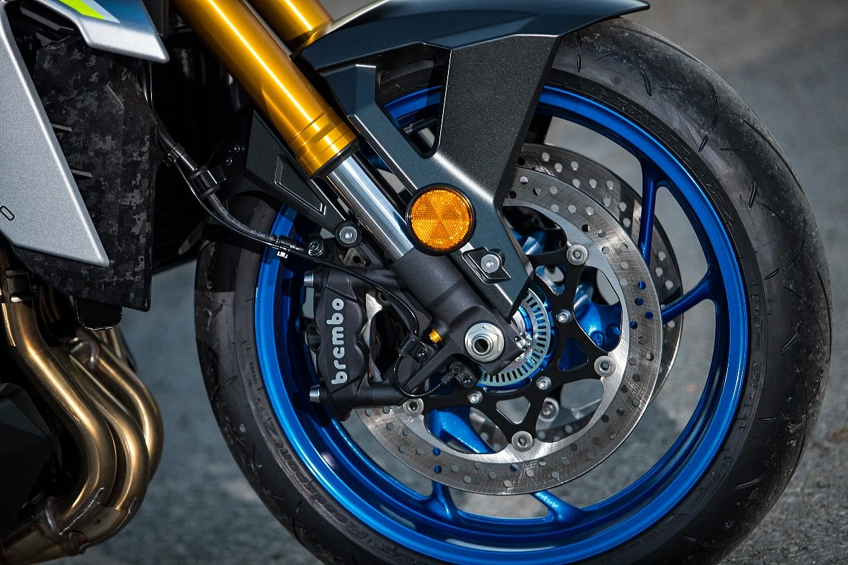 The 2021 Suzuki GSX-S1000 gets Brembo monoblocs and adjustable KYB USDs