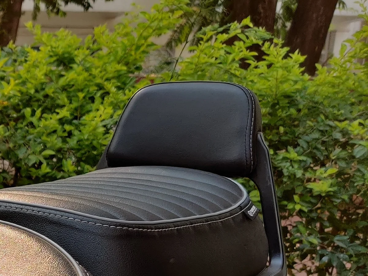 This padded passenger backrest is a must-have if your companion travels with you on a frequent basis