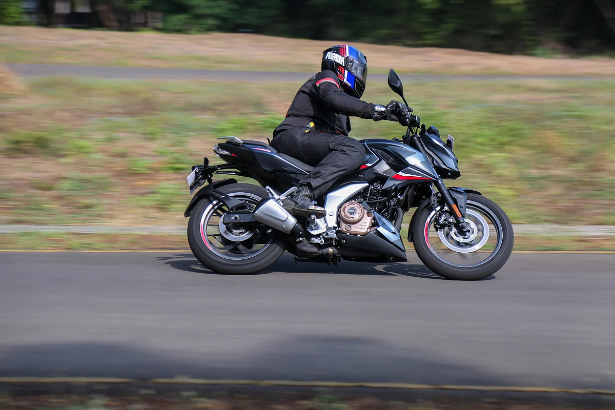 A few hot laps around Bajaj's test facility in Chakan