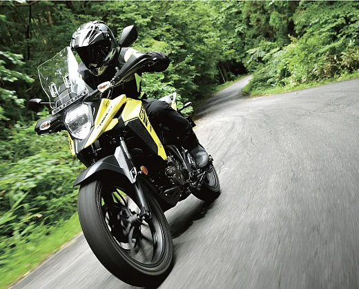 The V-Strom SX can commute...
