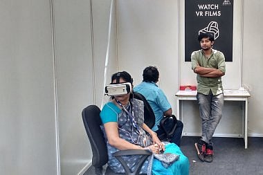 A VR film booth at MIFF, 2018