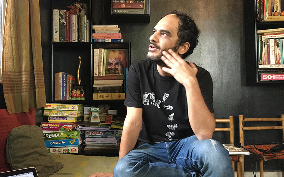 Ritwick Chakraborty at his South Kolkata home