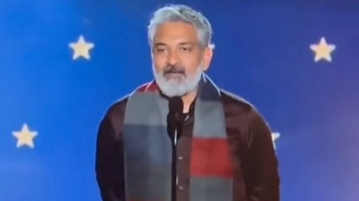 SS Rajamouli says, Mera Bharat Mahan in his acceptance speech at Critics Choice Award