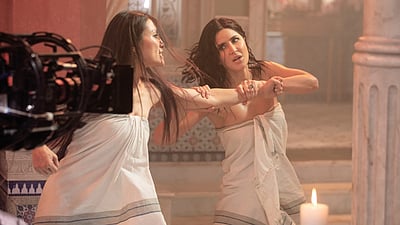 Katrina Kaif's Towel Scene BTS Picture in Tiger 3