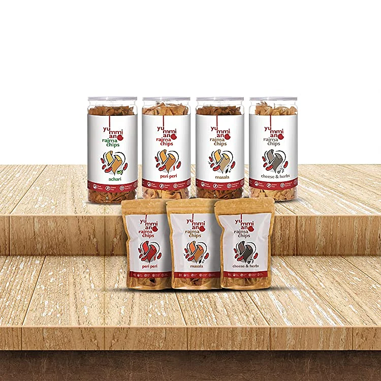 Yummiano has recently launched rajma chips, moong dal chips, brown rice chips, beetroot chips, and various other healthy snacks.
