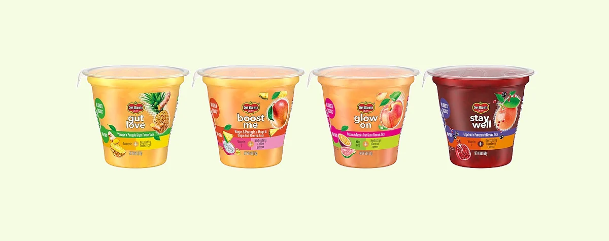 Del Monte fruit infusions are available in four flavors: Gut Love, Glow On, Boost Me and Stay Well.
