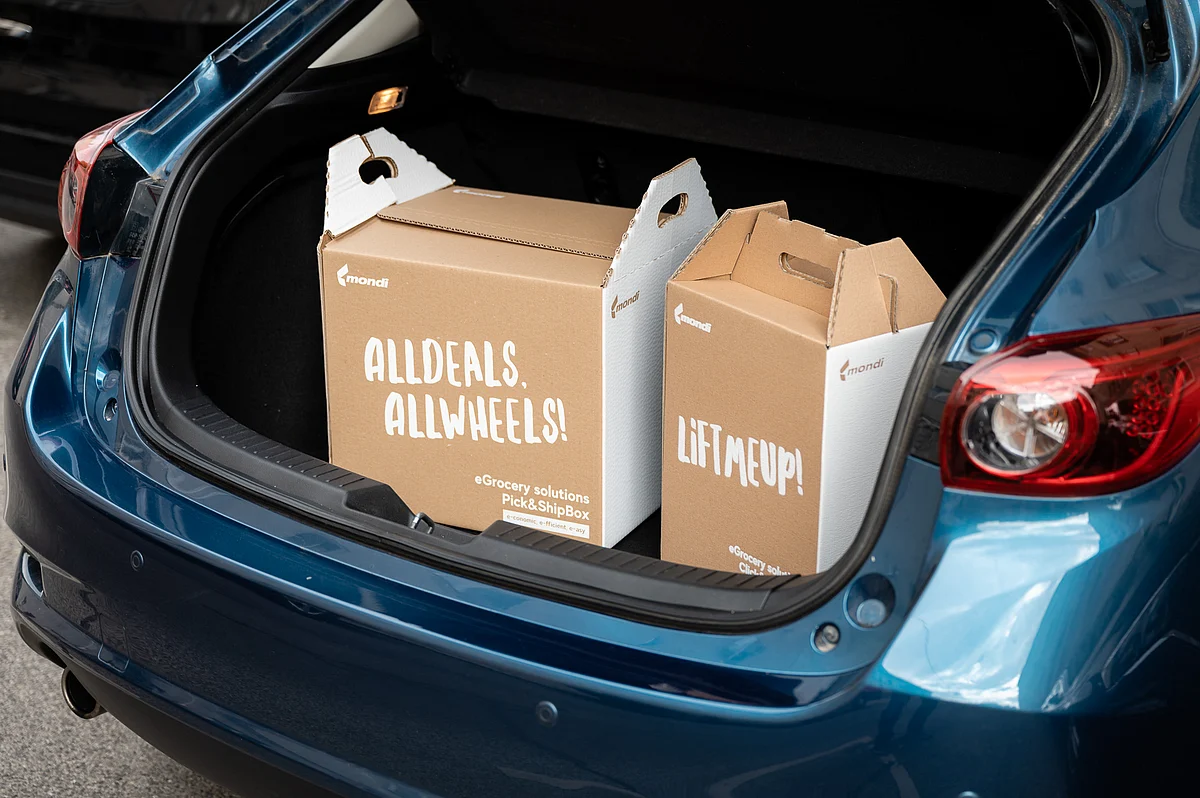 Mondi's sustainable corrugated packaging for online grocery delivery services