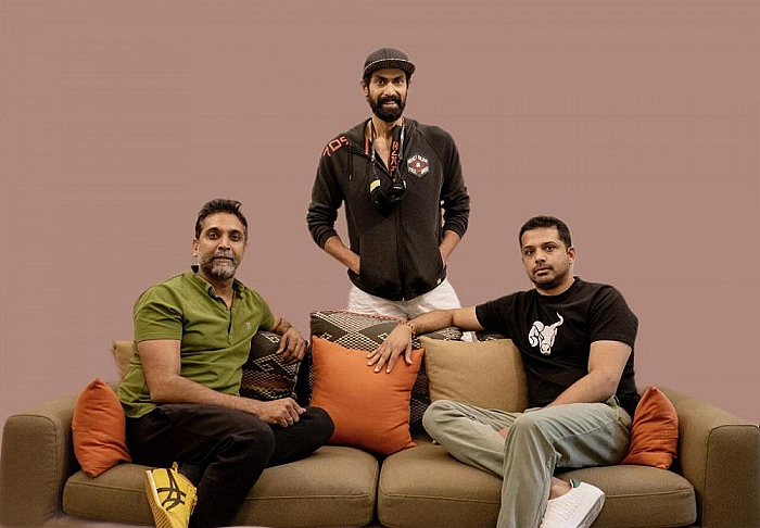 <div class="paragraphs"><p>Left to right - Prasad Vanga, Anthill Ventures; serial entrepreneur and leading Indian actor Rana Daggubati and Salud Beverages founder-director, Ajay Shetty</p></div>