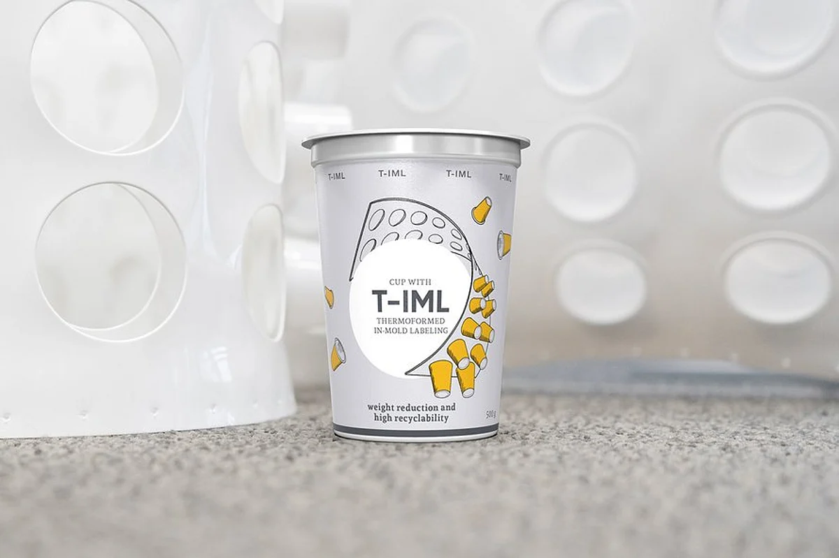 Greiner Packaging makes thermoformed cups with IML decoration