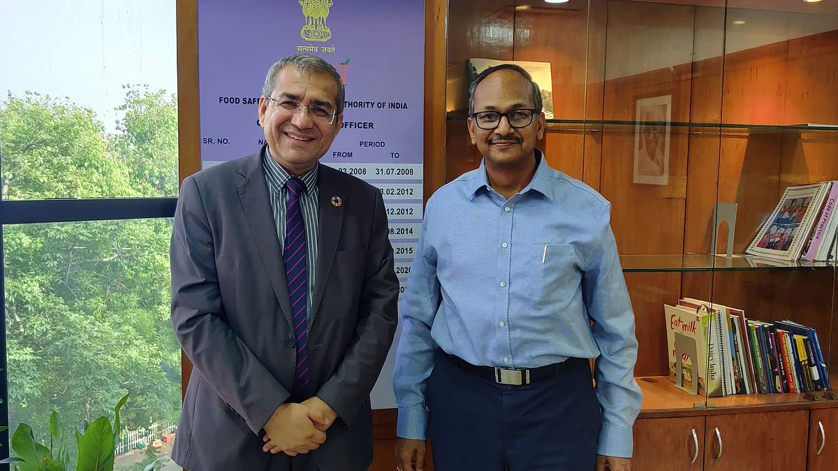Sanjay Sethi, executive director of PBFIA (left) and Arun Singhal, chief executive officer of FSSAI (right)