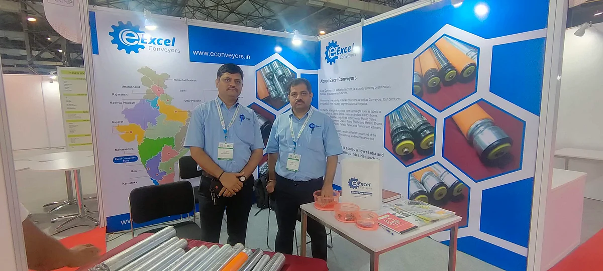 Vivek Ingle, director-sales, Excel Conveyors with a colleague