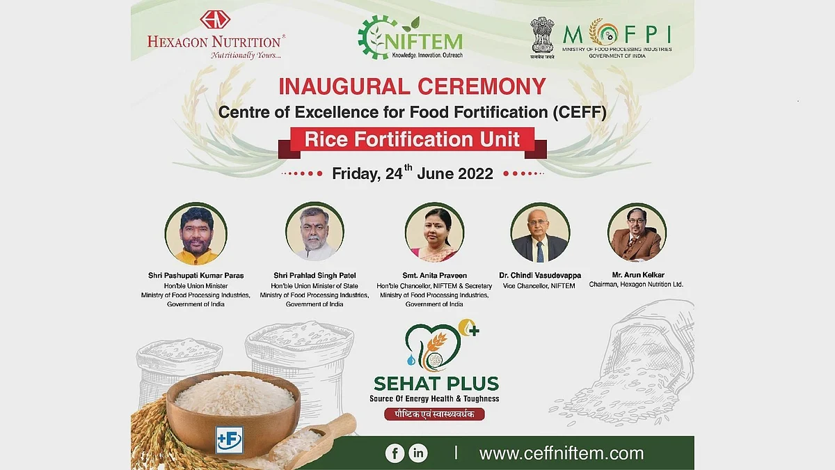 CEFF in partnership with Hexagon Nutrition to inaugurate composite indigenously made Rice Fortification Unit on 24 June