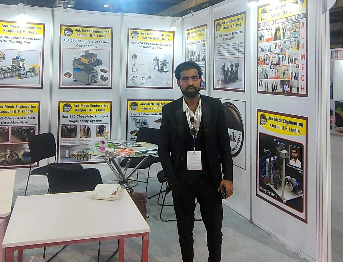 Focused on chocolate, AUK Mech Engineering displayed a wide range of production machinery at Snack & BakeTec 2022