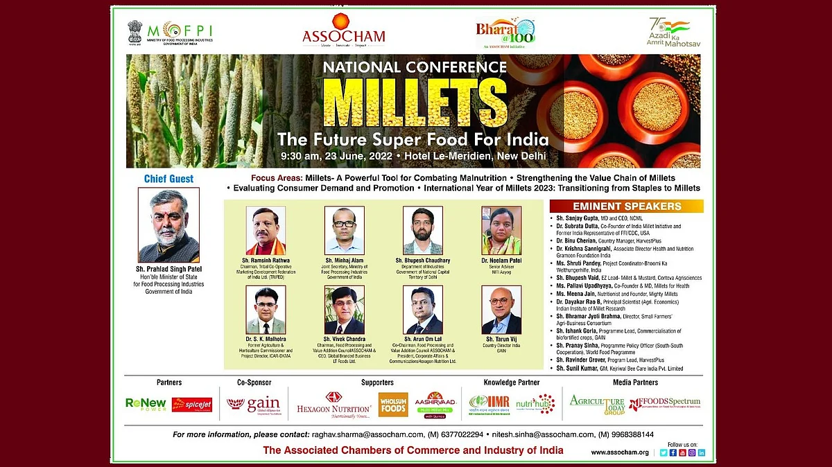 National Conference on Millets – The future superfood for India on 23 June 2022 at New Delhi