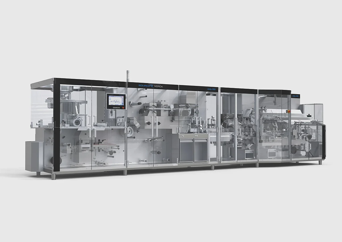 Unity 300 blister packaging line from Romaco Noack