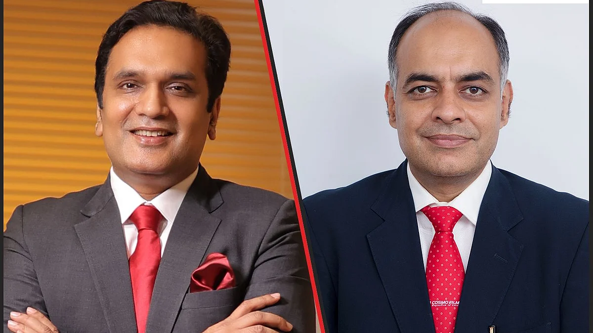 Pankaj Poddar, Group chief executive officer, Cosmo First (Left_ and Kulbhushan Malik, Global business head, Cosmo Films (Right)