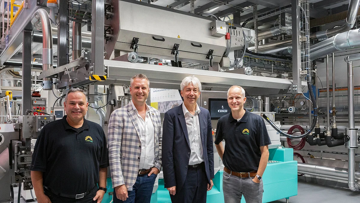 From (L to R) - Friedrich Witschi, Bühler; Christoph Nyfeler, CN & Partners; Johannes Wick, Bühler; Carsten Petry, Bühler