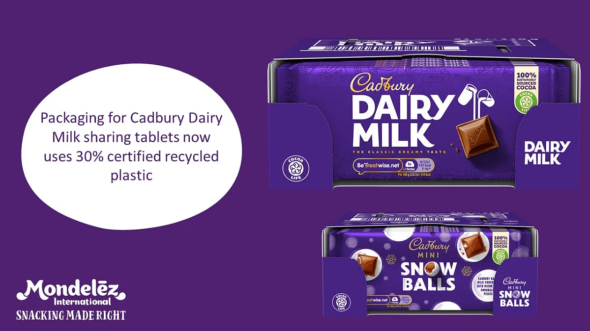 Mondelēz International launches Cadbury Dairy Milk packaging in UK&I using certified recycled plastic