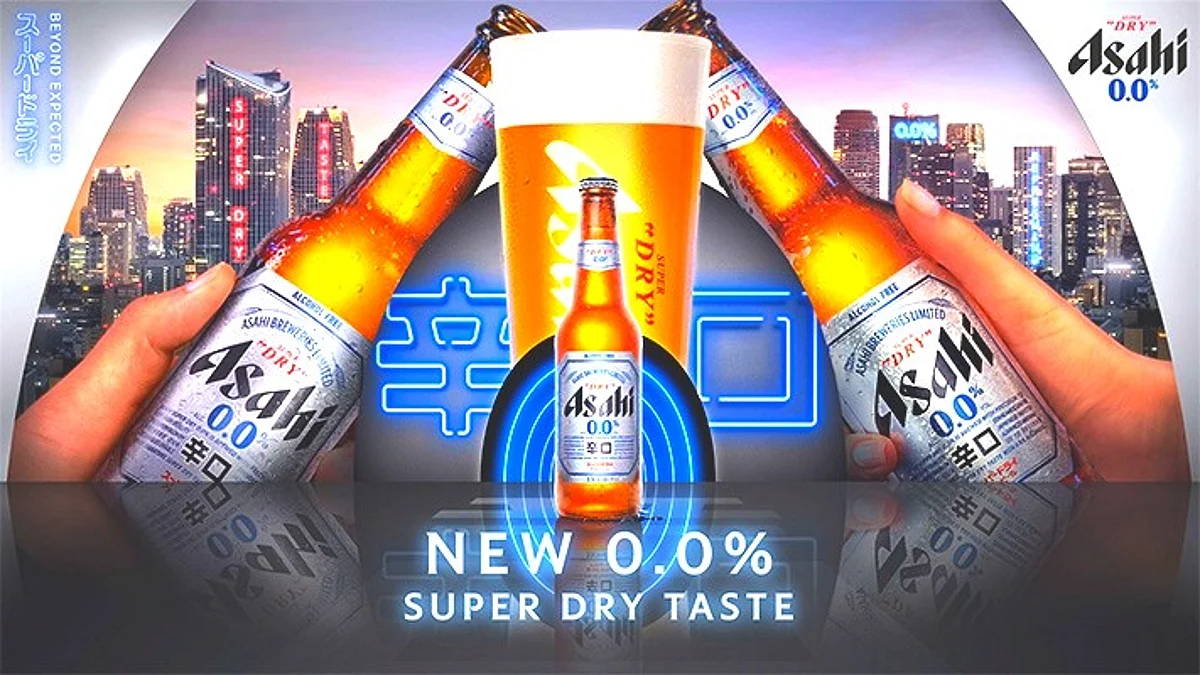 Asahi Super Dry 0.0% hits international markets as an alcohol-free alternative to Japan’s beer and super-dry beer