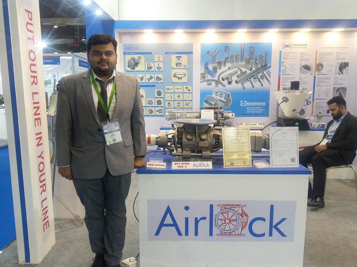 Airlock displayed pneumatic systems for bulk powder handling at IIDE