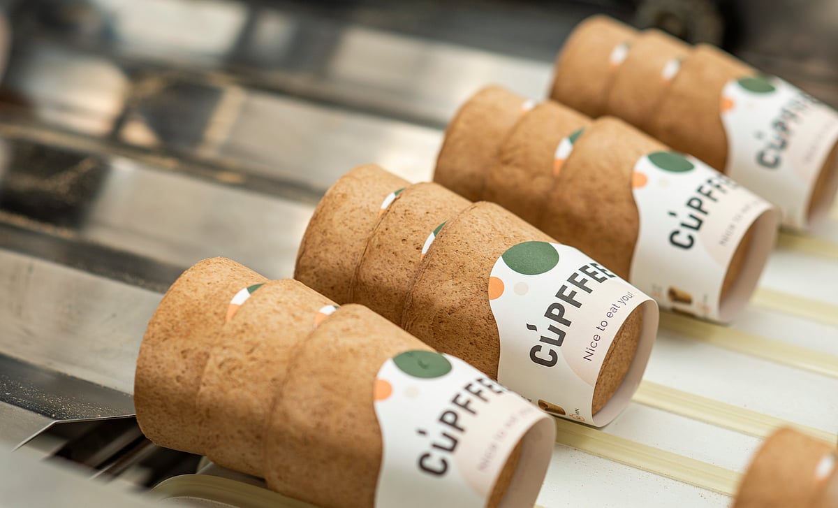 Bühler & Cupffee to reduce plastic waste with edible coffee cups