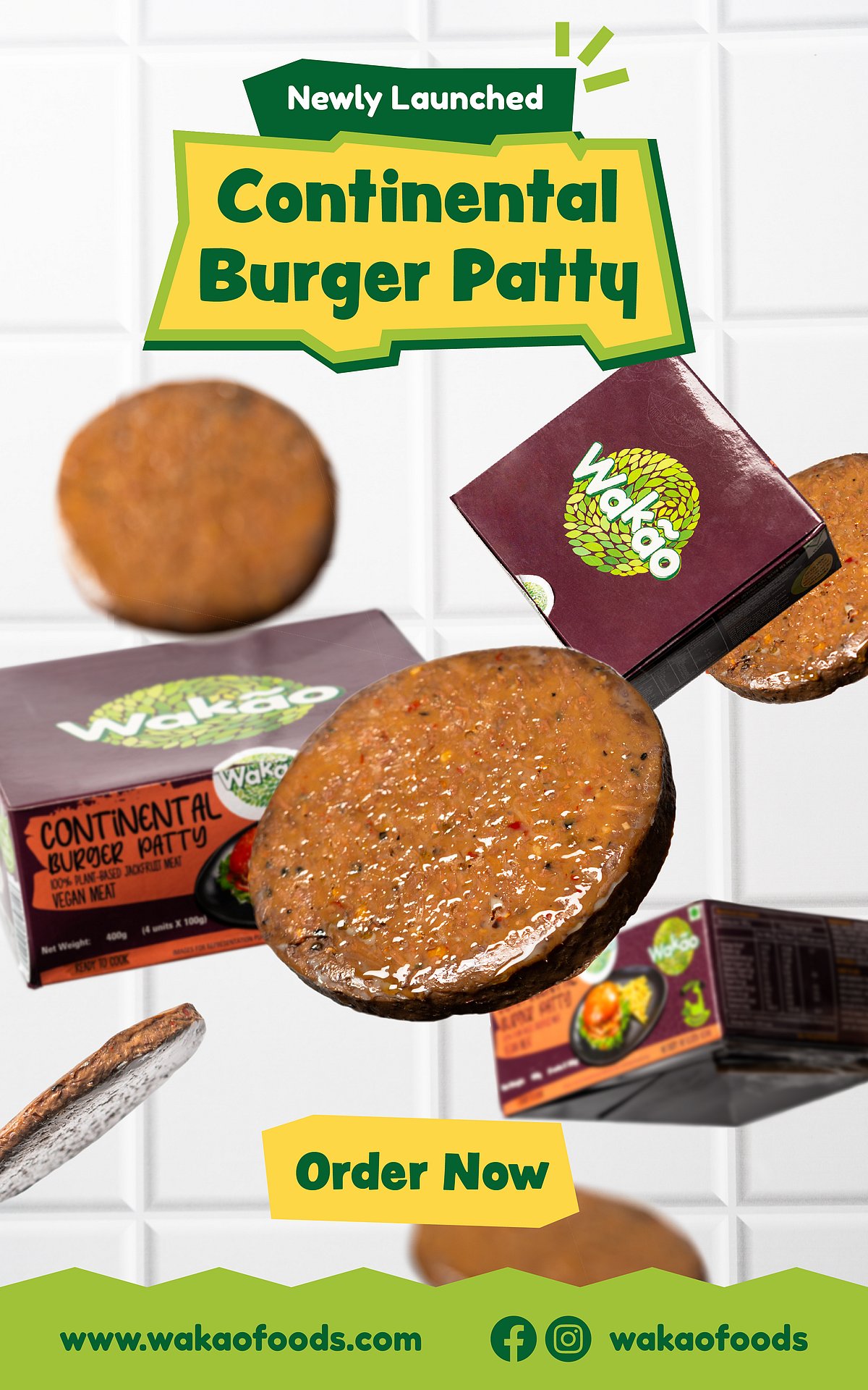 Wakao introduces Vegan Burger Patty made with Jackfruit
