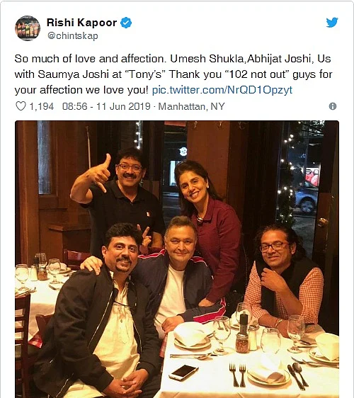 Rishi, Neetu Kapoor have dinner with Navya Naveli Nanda and family in New York