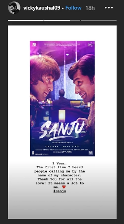 Vicky Kaushal reminisces 'Sanju' journey, as film completes one year