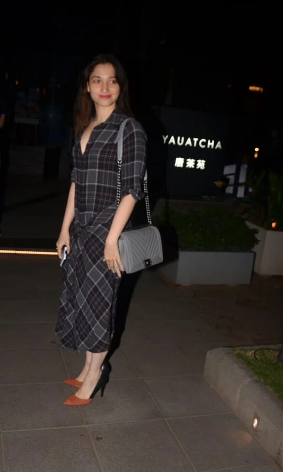 ‘Bahubali’ actress Tamannaah Bhatia snapped by paps outside Nara Thai restaurant in BKC.