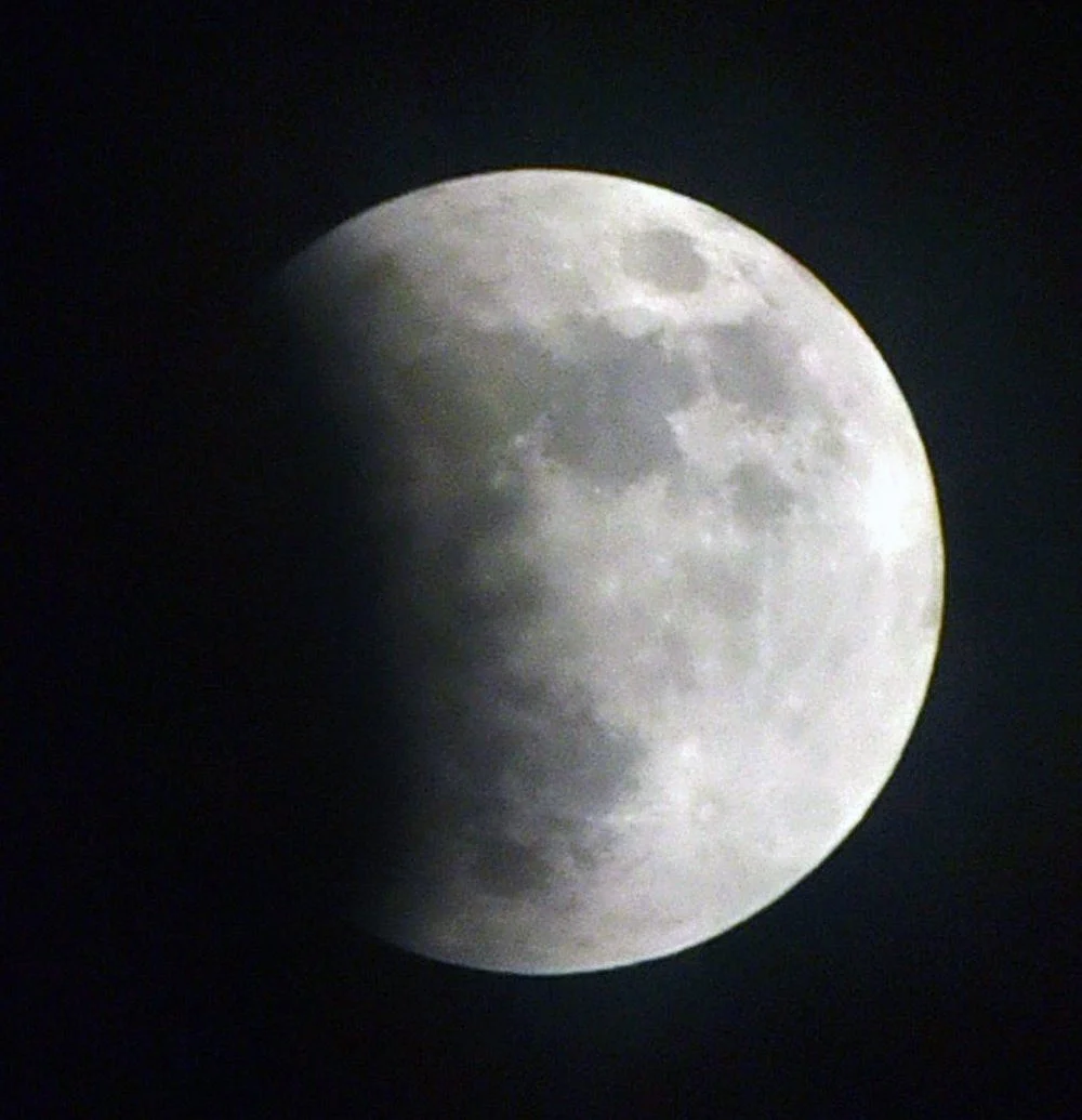 Partial Lunar Eclipse, as seen in the skies of Patna in the wee hours of Wednesday