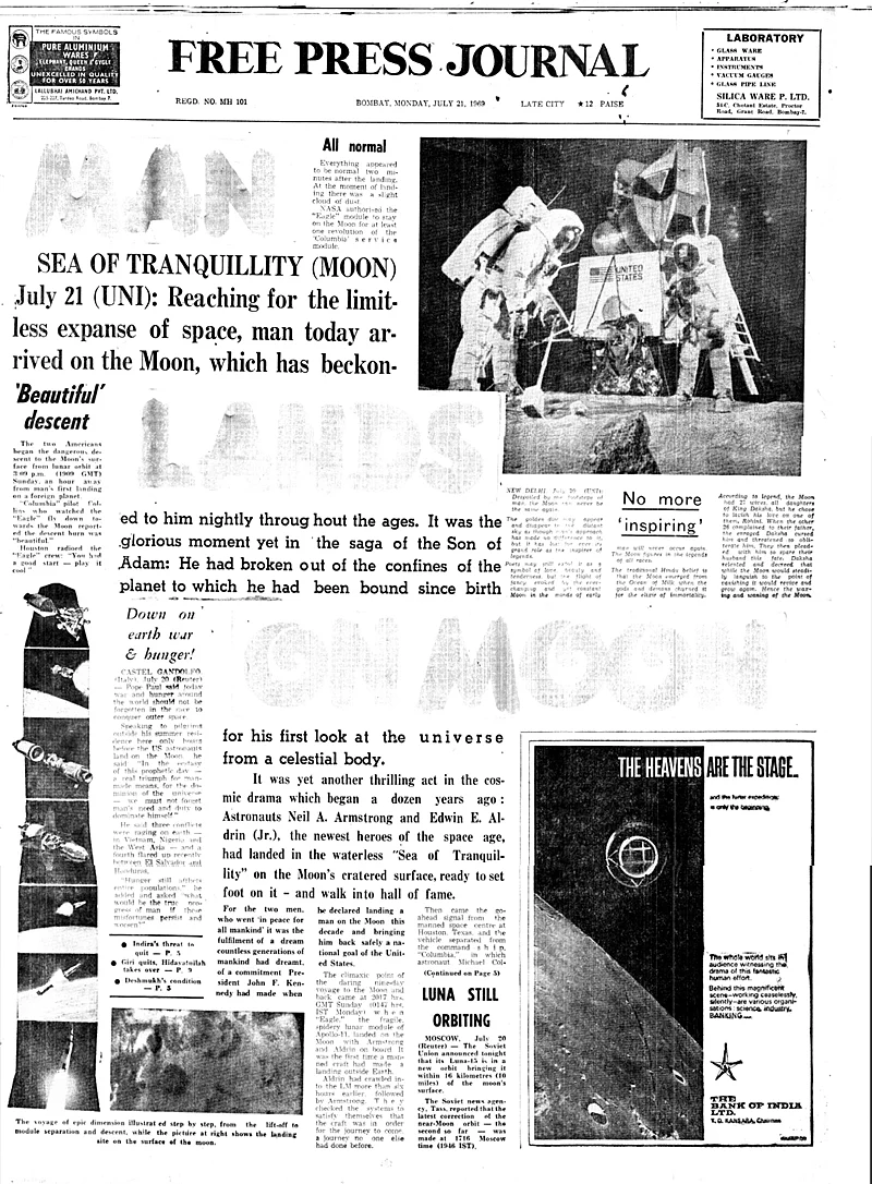 50 years of Neil Armstrong’s moon landing, read FPJ’s original coverage