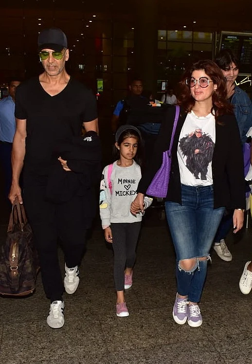 Khiladi Akshay Kumar who was spending a quality time with his wife Twinkle and daughter Nitara in London is back in the city.