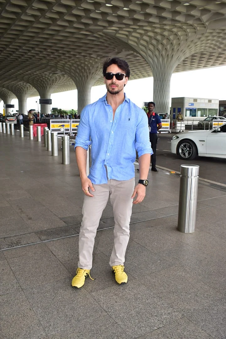 Tiger Shroff snapped at Mumbai airport today.