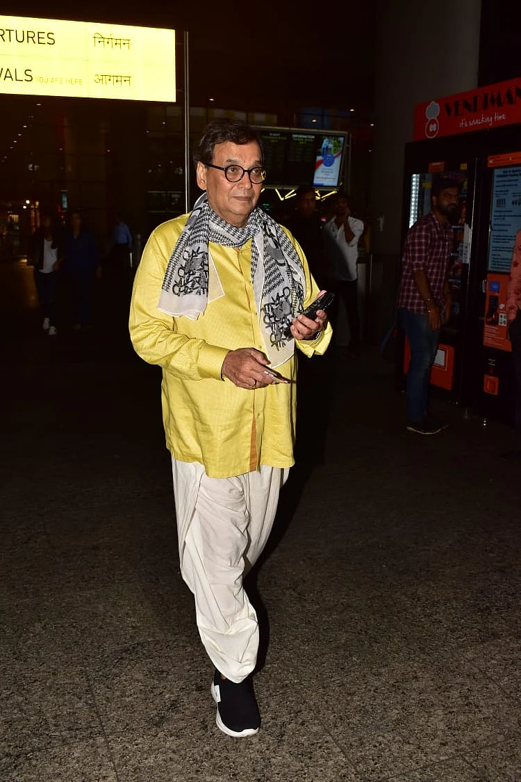 Subhash Ghai at Mumbai airport today.
