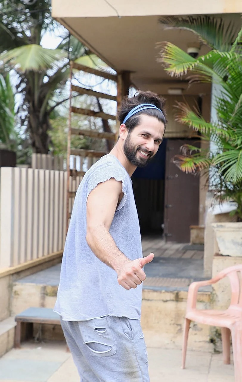 Shahid Kapoor after his workout sessions.
