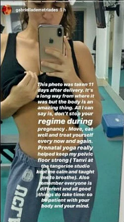 Gabriella Demetriades loses post-partum weight in just 11 days! Check out her body transformation