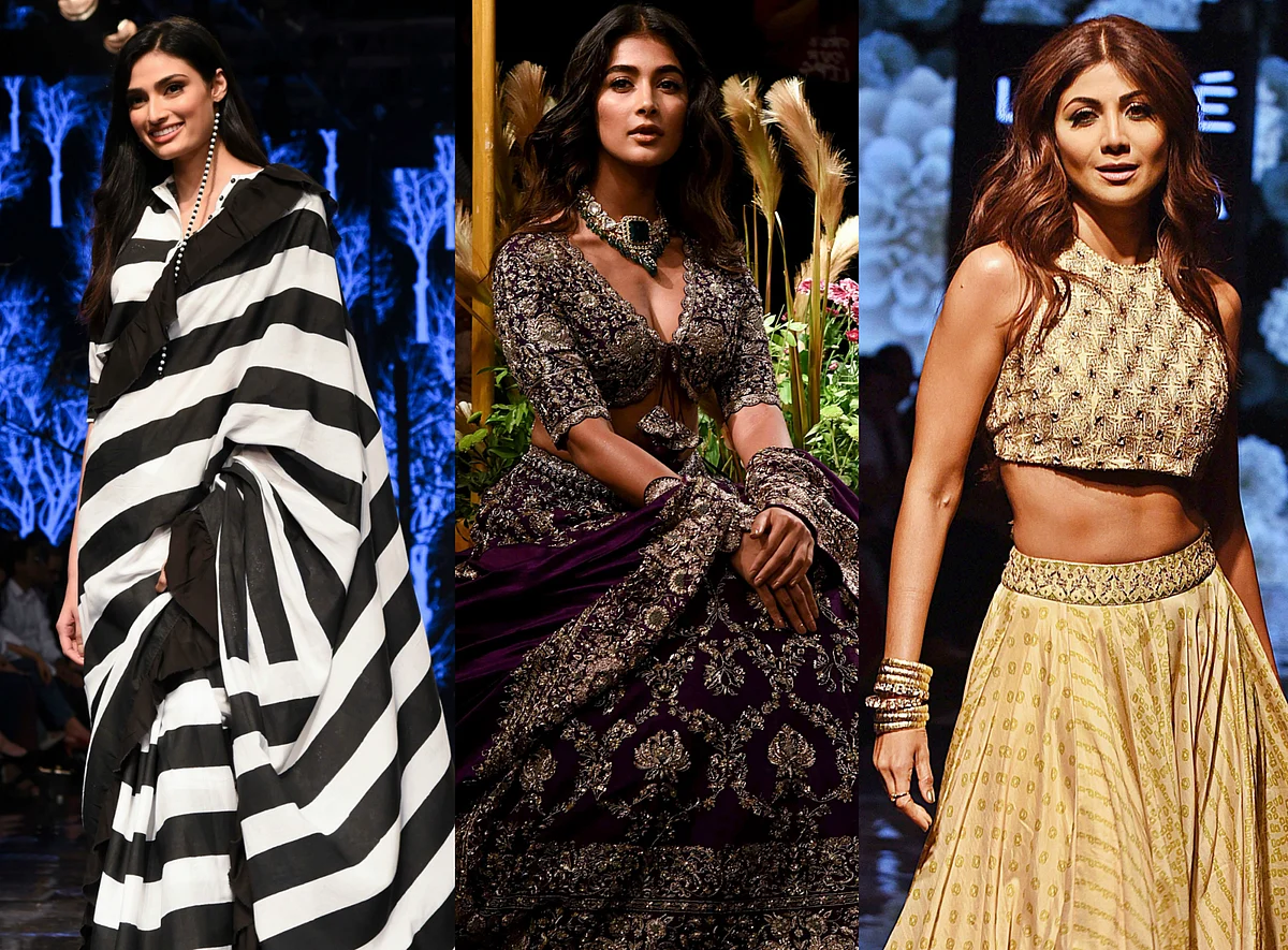 Bollywood actress Pooja Hedge turned showstopper for Designer Jayanti Reddy.