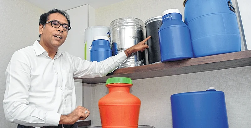 Parmar shows products the company manufactures