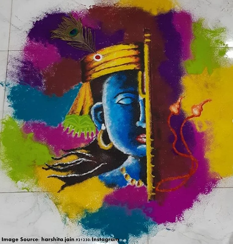 Krishna Janmashtami 2019 Easy Krishna rangoli designs to enhance your decor