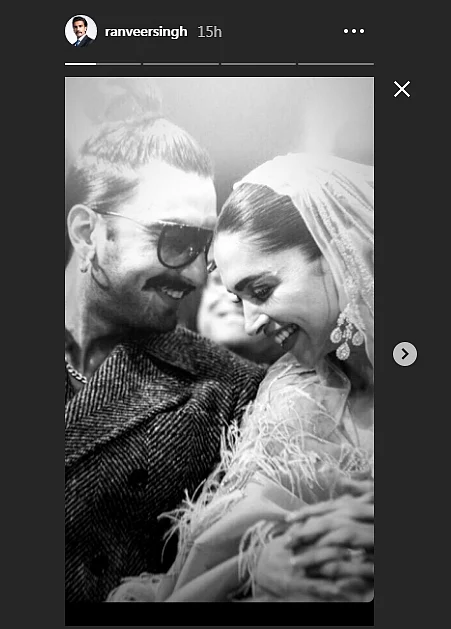 Ranveer Singh shares romantic monochrome picture with wife Deepika Padukone